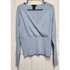 Willie Smith Cashmere Blue V Neck Sweater